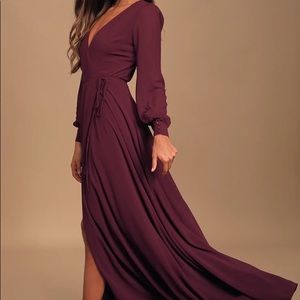 Long sleeve wrap dress